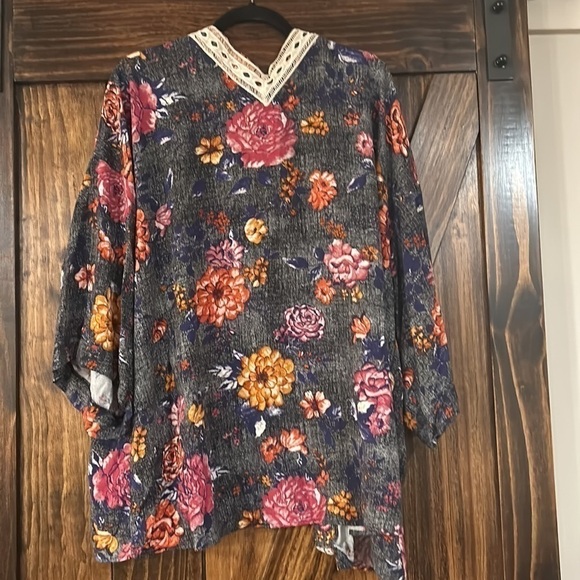 Eyeshadow multi colored kimono Women’s 2X - Picture 6 of 11